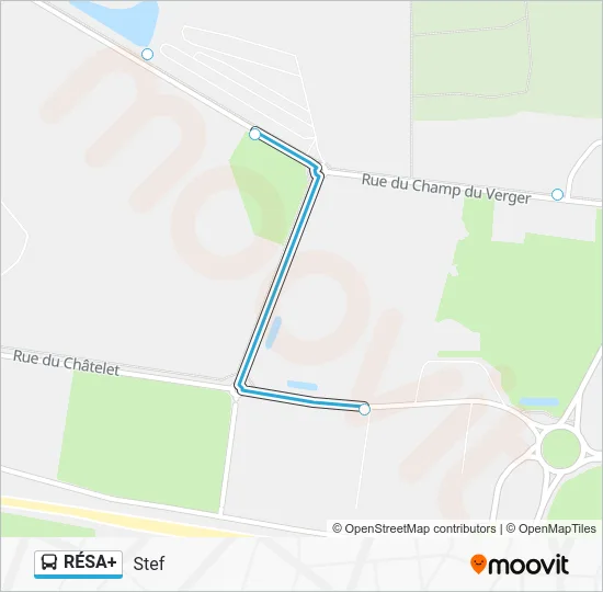 RÉSA+ Bus Line Map