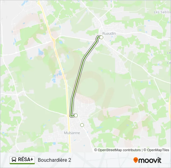 RÉSA+ Bus Line Map