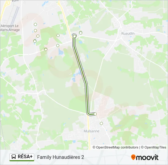 RÉSA+ Bus Line Map