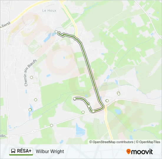 RÉSA+ Bus Line Map