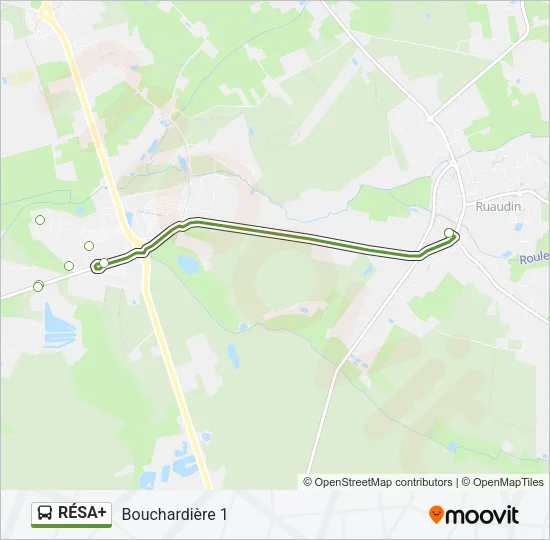 RÉSA+ Bus Line Map