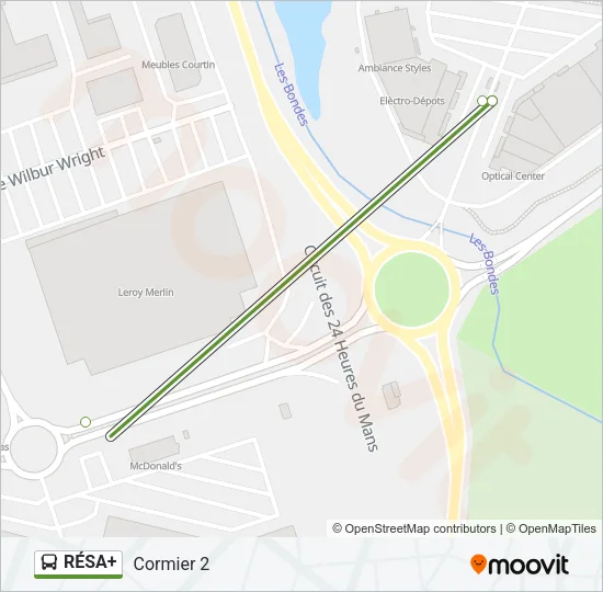 RÉSA+ Bus Line Map