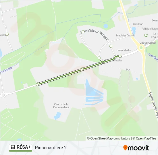 RÉSA+ Bus Line Map