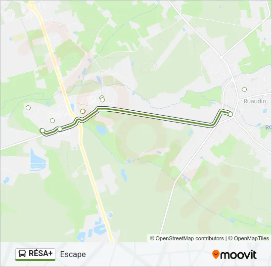 RÉSA+ Bus Line Map