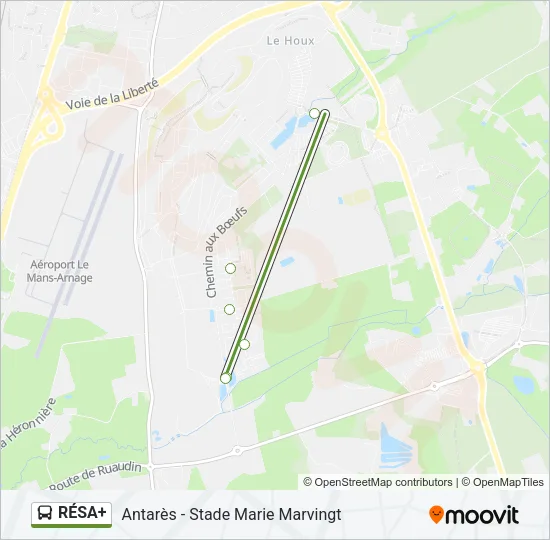 RÉSA+ Bus Line Map