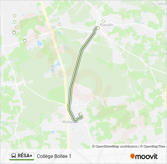RÉSA+ Bus Line Map