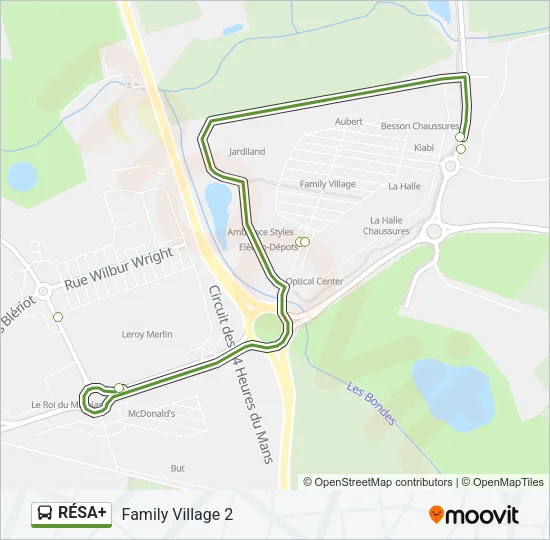 RÉSA+ Bus Line Map