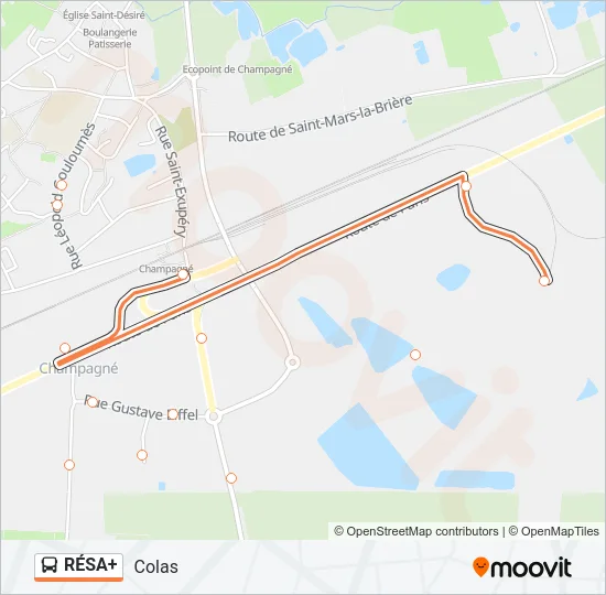 RÉSA+ Bus Line Map