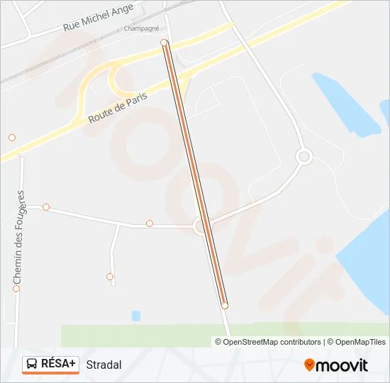 RÉSA+ Bus Line Map