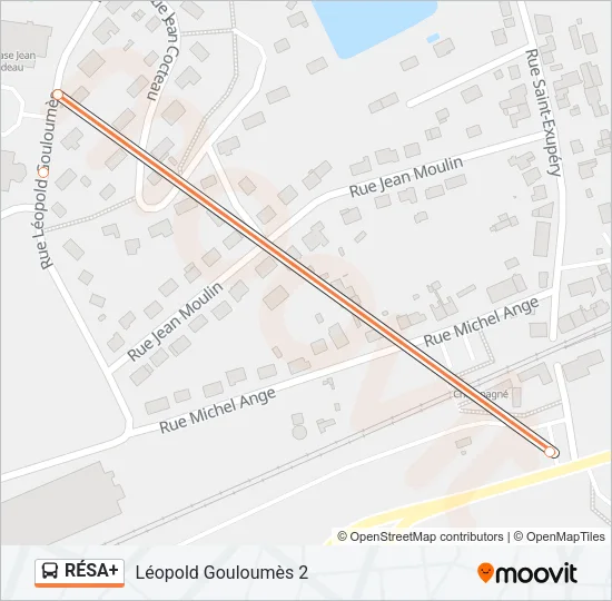 RÉSA+ Bus Line Map