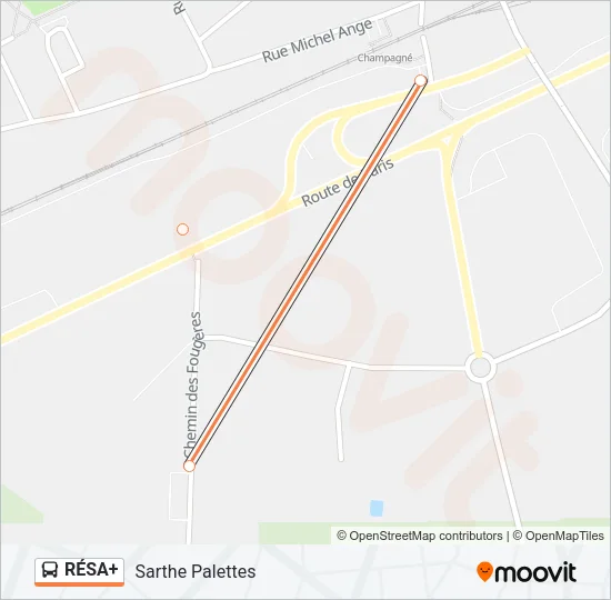 RÉSA+ Bus Line Map