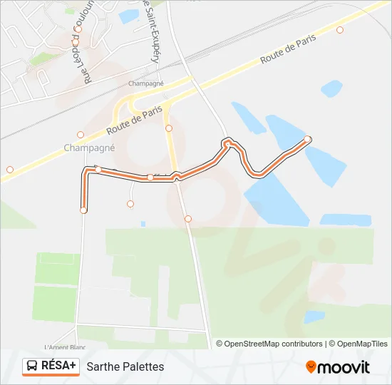 RÉSA+ Bus Line Map