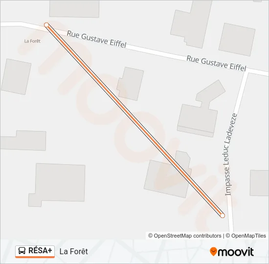 RÉSA+ Bus Line Map