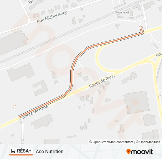 RÉSA+ Bus Line Map