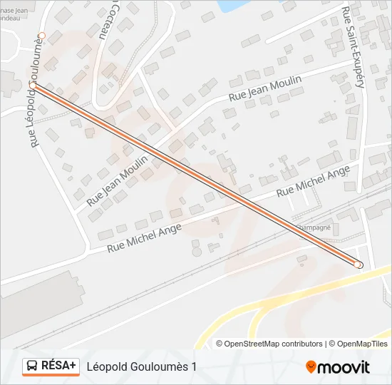 RÉSA+ Bus Line Map