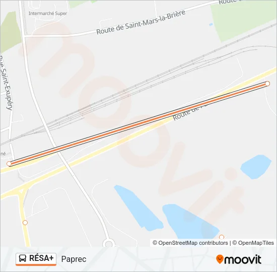 RÉSA+ Bus Line Map
