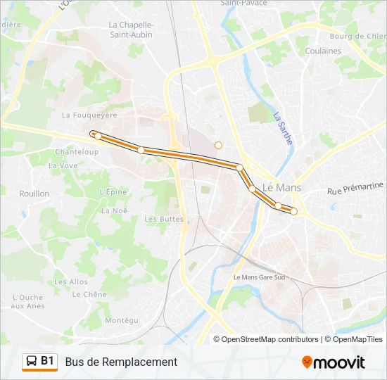 B1 Bus Line Map