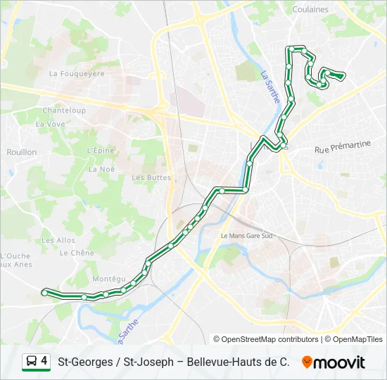 4 Bus Line Map