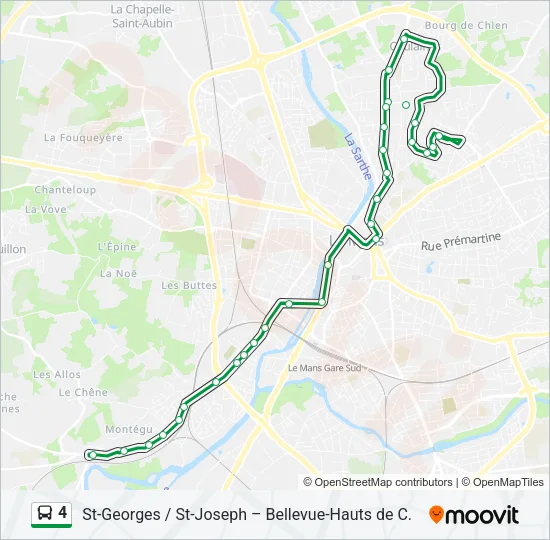 4 Bus Line Map