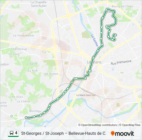 4 Bus Line Map