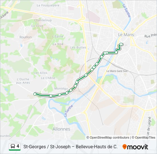 4 Bus Line Map
