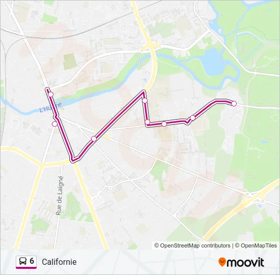 6 Bus Line Map