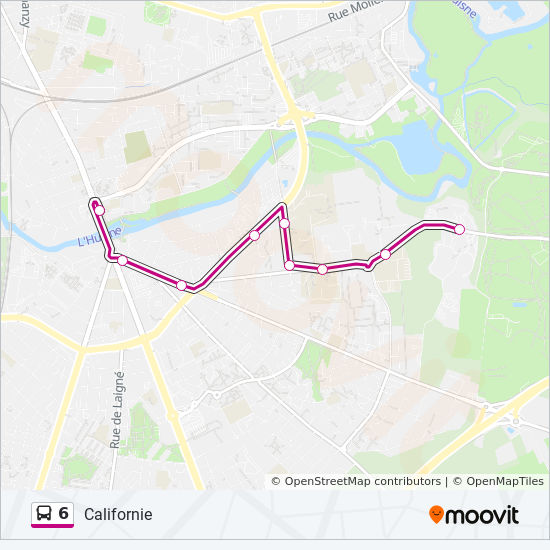 6 bus Line Map