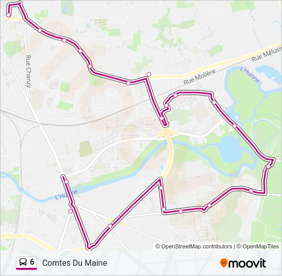 6 Bus Line Map