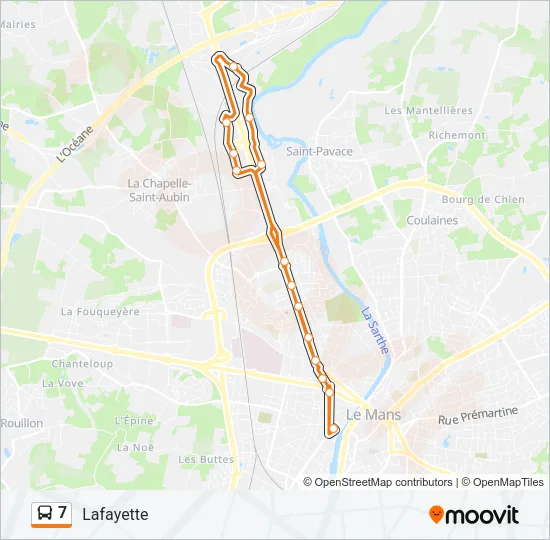 7 Bus Line Map