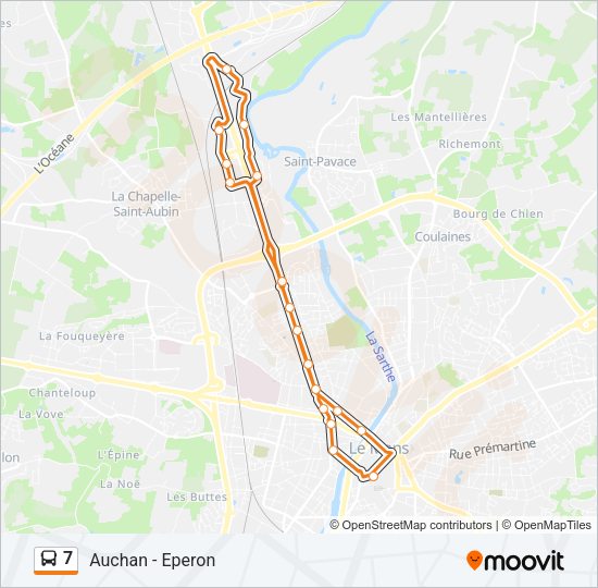 7 Bus Line Map