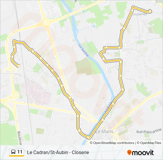 11 Bus Line Map
