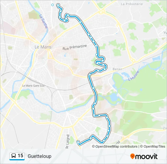 15 Bus Line Map