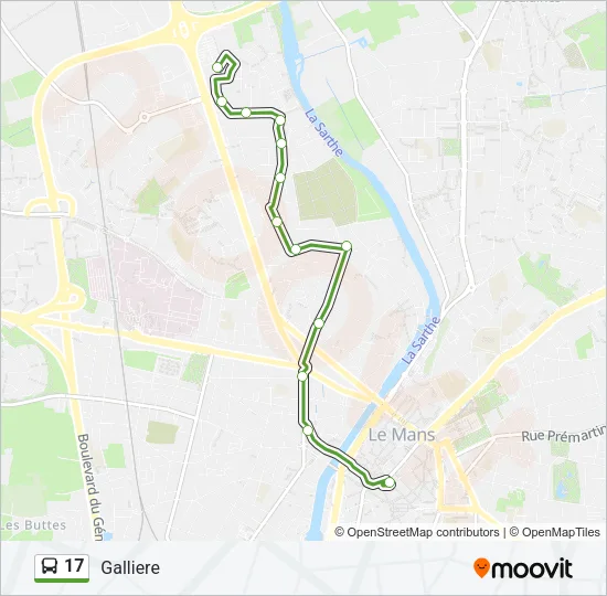 17 Bus Line Map