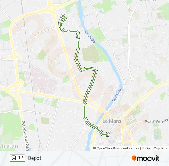 17 Bus Line Map