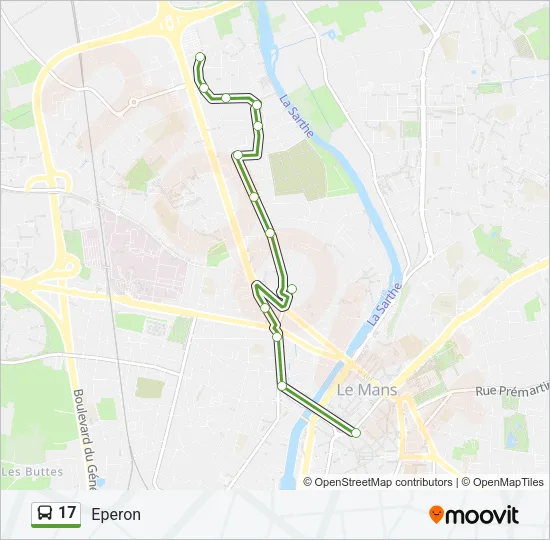 17 Bus Line Map