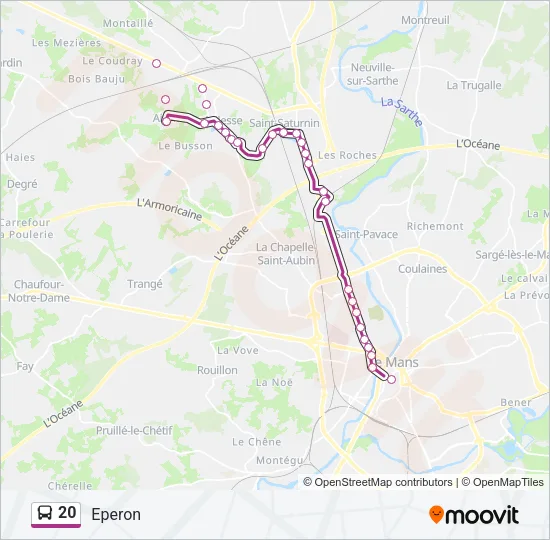 20 Bus Line Map