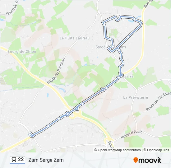 22 Bus Line Map