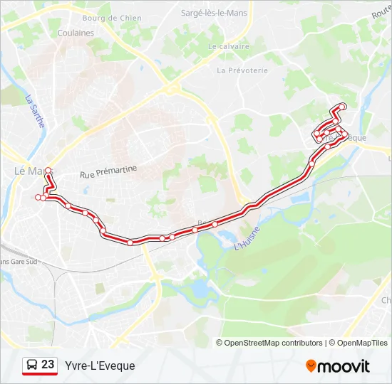 23 Bus Line Map
