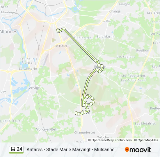 24 Bus Line Map
