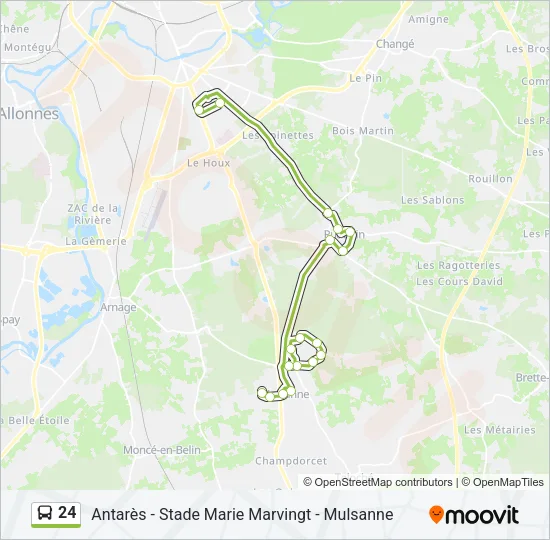 24 Bus Line Map