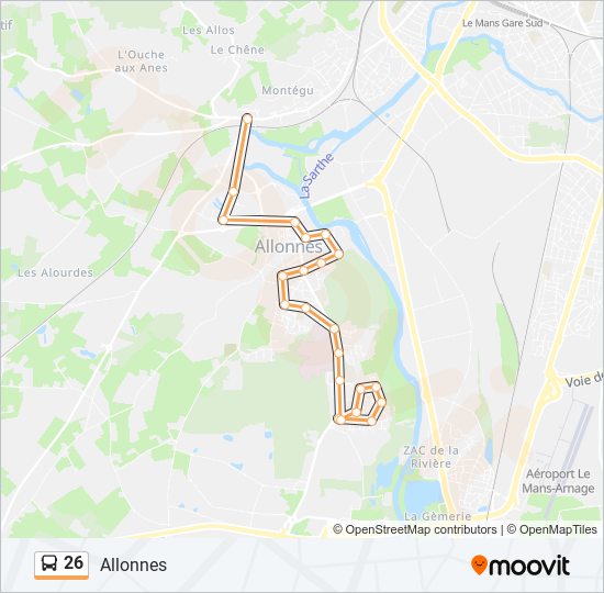 Setram Plan 26 Itinéraire: Horaires, Arrêts & Plan - Allonnes (mis à jour)