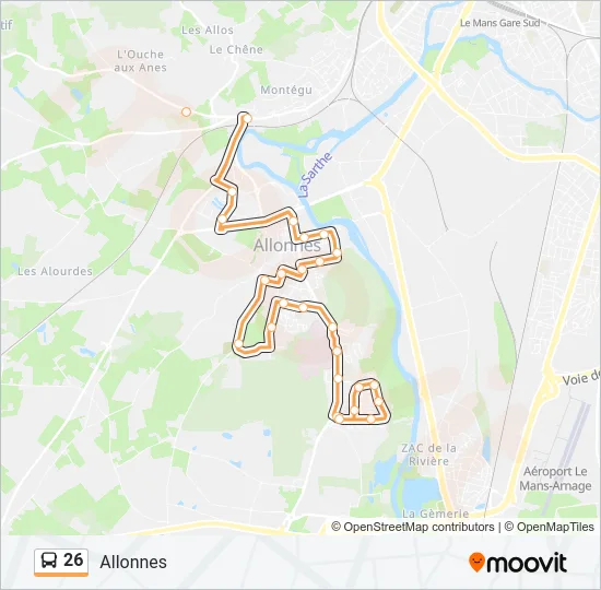 26 Bus Line Map