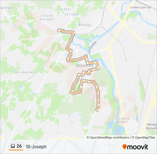 26 Bus Line Map
