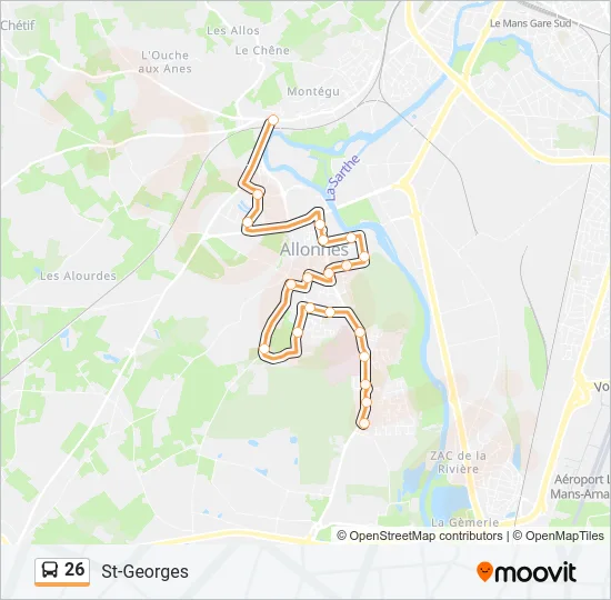 26 Bus Line Map