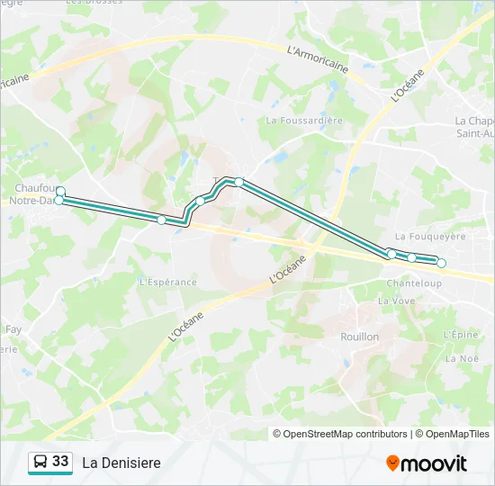 33 Bus Line Map