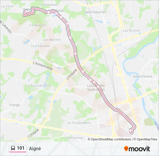 101 Bus Line Map