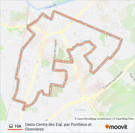 10A Bus Line Map