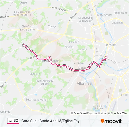 32 Bus Line Map