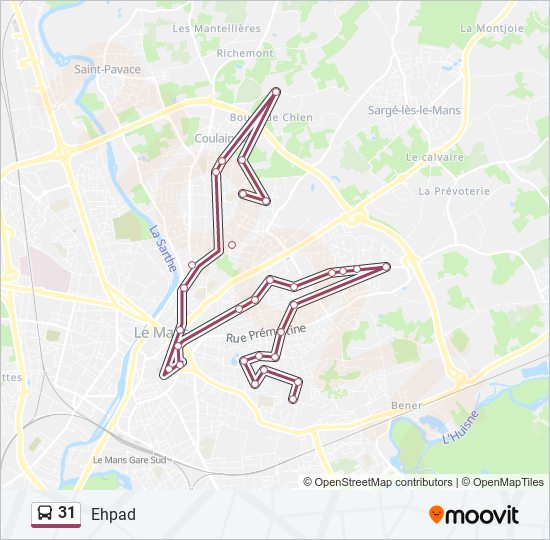 Mapa de 31 de autobús