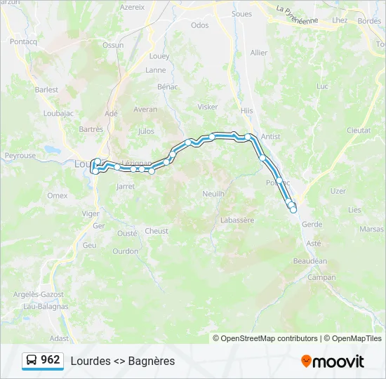 962 Bus Line Map